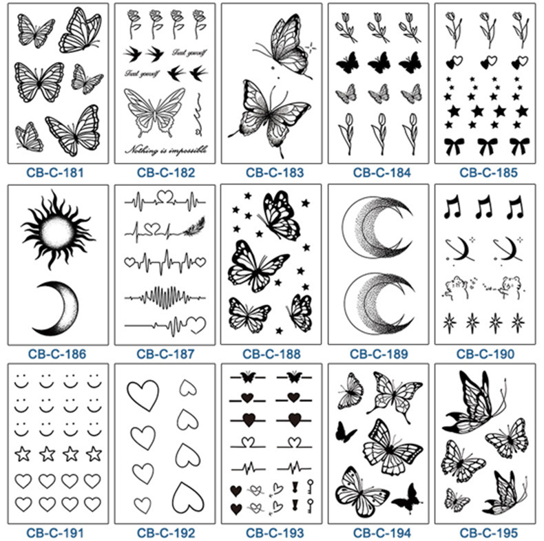 8g Weight tattoo stickers Event & Party Supplies 1 Piece Quantity Weekend, Party Occasion Animal, Flower, Butterfly Pattern Animal Flower Butterfly Tattoos & Body Art 1 Piece 11