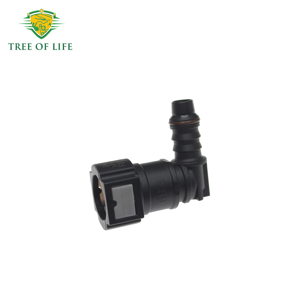 Car Fuel Line Quick Hose Connector Id8 9.89 Nylon Oil Pipe Connection Disconnect Release Hose 90 Degrees