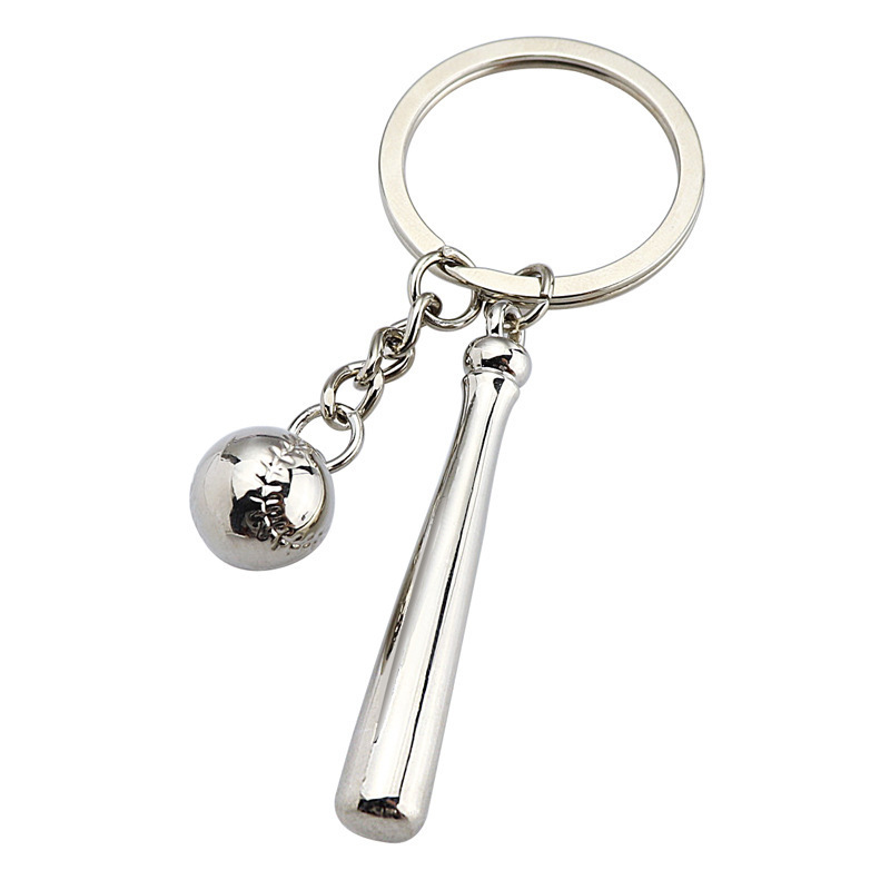 Trendy Ball Keychain Metal Keychain Gifts Badminton Table Tennis Stick Tennis Football World Cup Gifts