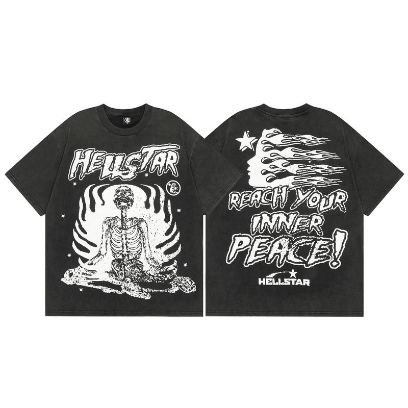 クロスボーダー新しい夏アメリカンレトロ半袖クリエイティブレタープリントルーズトレンディブランド半袖Tシャツトップス男性と女性用|undefined