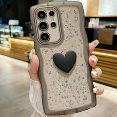 適用三星S24ultra滴膠s22手機殼note20閃粉S23透明A34簡約a25/A15