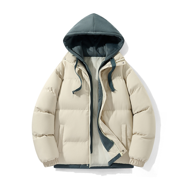 Chaqueta acolchada de dos piezas suelta de estilo universitario, chaqueta acolchada de algodón, pareja cálida, abrigo de pan grueso para estudiantes de invierno, chaqueta acolchada de algodón al por mayor