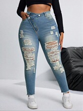 K 53939 High Waist Skinny Jeans �����o��ţ��ѝ �羳�W��