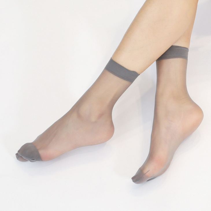 Calcetines de cristal Mu Ruan calcetines desechables medias cortas ultrafinas transparentes filtro de zapato de prueba de patio de juegos 100 pares de calcetines