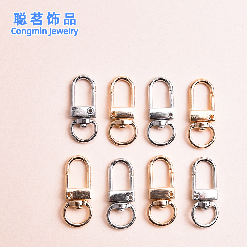 Zinc Alloy Rotating Door Chain Keychain Jewelry DIY Accessories Golden silver 32mm Universal Bag Hanging Buckle Wholesale Zinc Alloy Rotating Door Chain Keychain Jewelry DIY Accessories Golden silver 32mm Universal Bag Hanging Buckle Wholesale