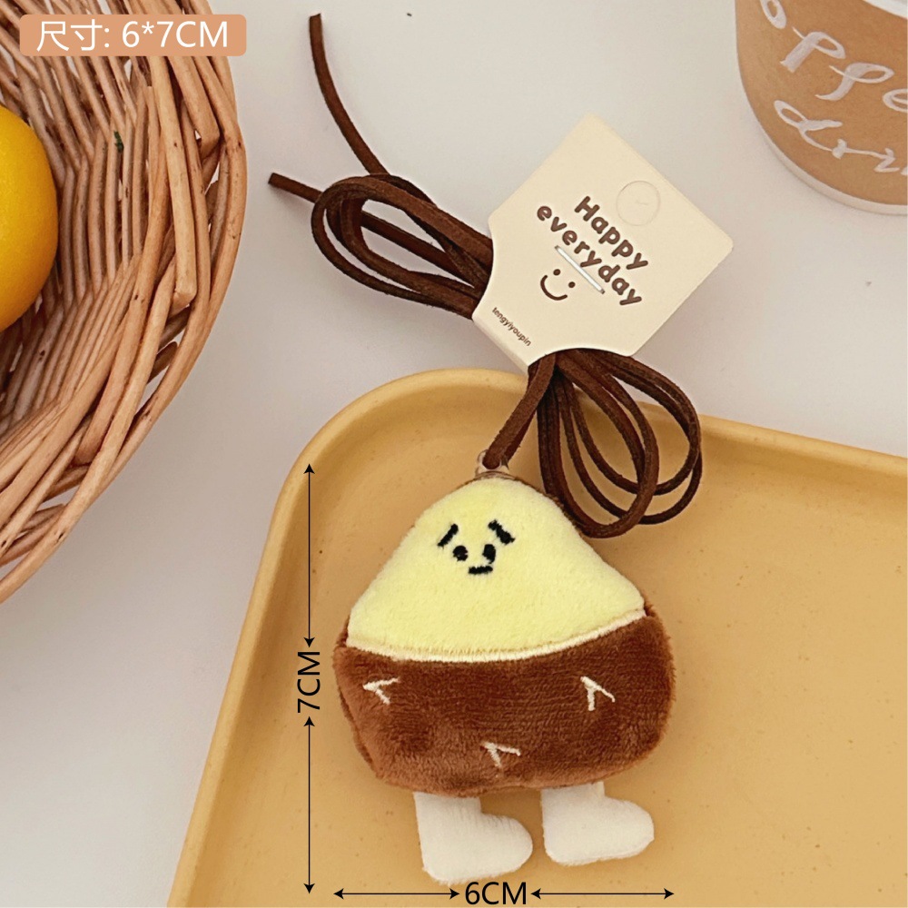 Divertido pan de peluche colgante muñeca lindo extraño mochila colgante de coche accesorios de muñeca al por mayor