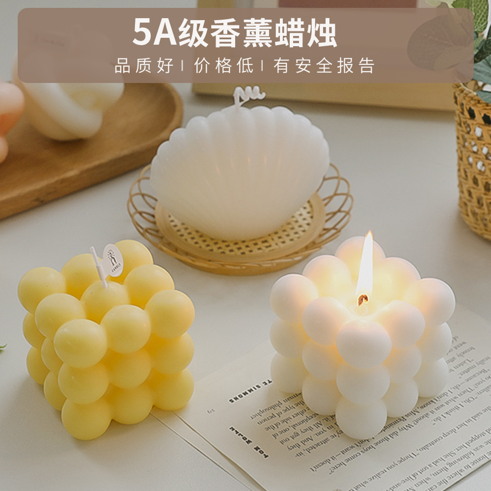 Cubo Rubik de cera de incienso empresa personalizada regalo acompañante etiqueta de regalo ODM procesamiento OEM creativo cera de modelado geométrico