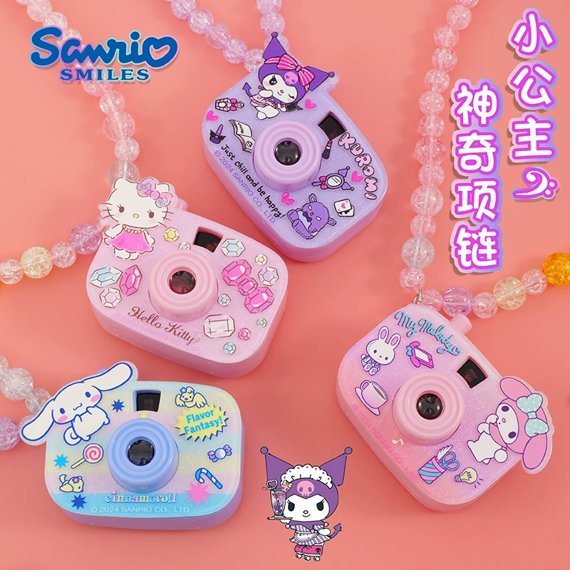 Новый стиль Sanrio кристалл проекционная камера ожерелье креативная девушка изысканный кулон шеи мультфильм милый