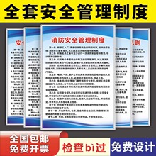 安全生产管理制度牌消防安全牌子KT板包边环保5S规章检查操作规程