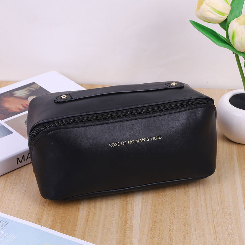 PU almohada bolsa de cosméticos portátil de viaje de gran capacidad bolsa de lavado de cosméticos de escritorio bolsa de almacenamiento de embalaje al por mayor