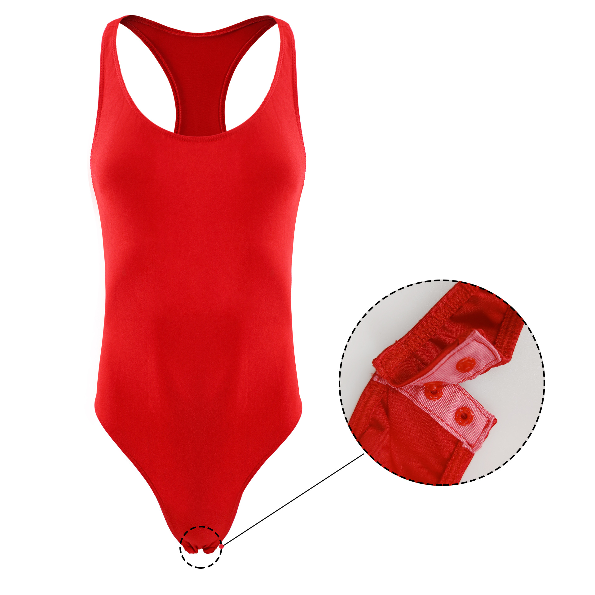 Tzy1163L-1男士男式情趣内衣内裤连体衣泳衣底裆开口扣工字背连体