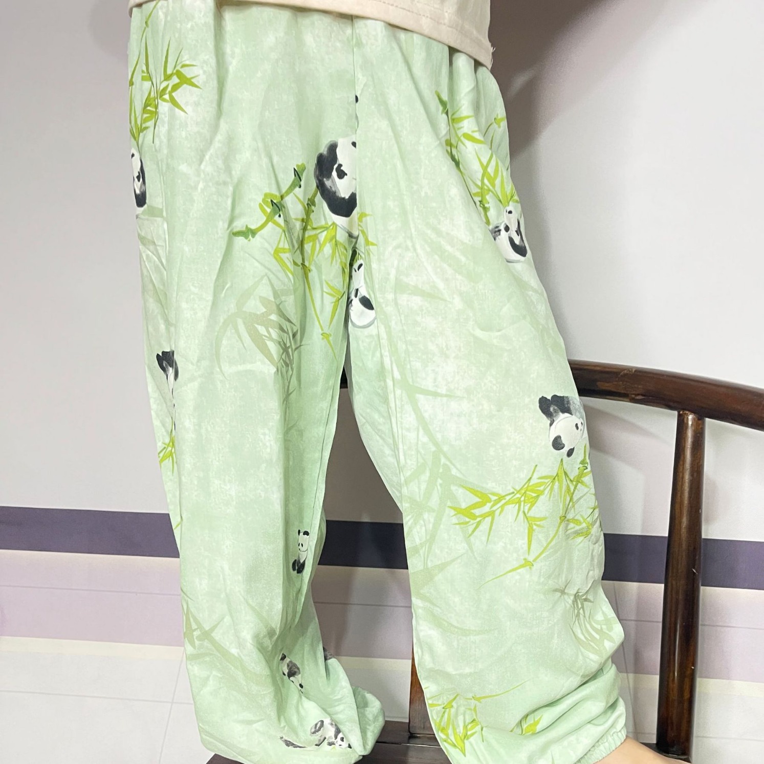 Children's Anti-mosquito Pants Baby's Summer Thin Boys and Girls Summer Dress Large Children's Lantern Long Pants Cotton Silk Pajama Pants Casual