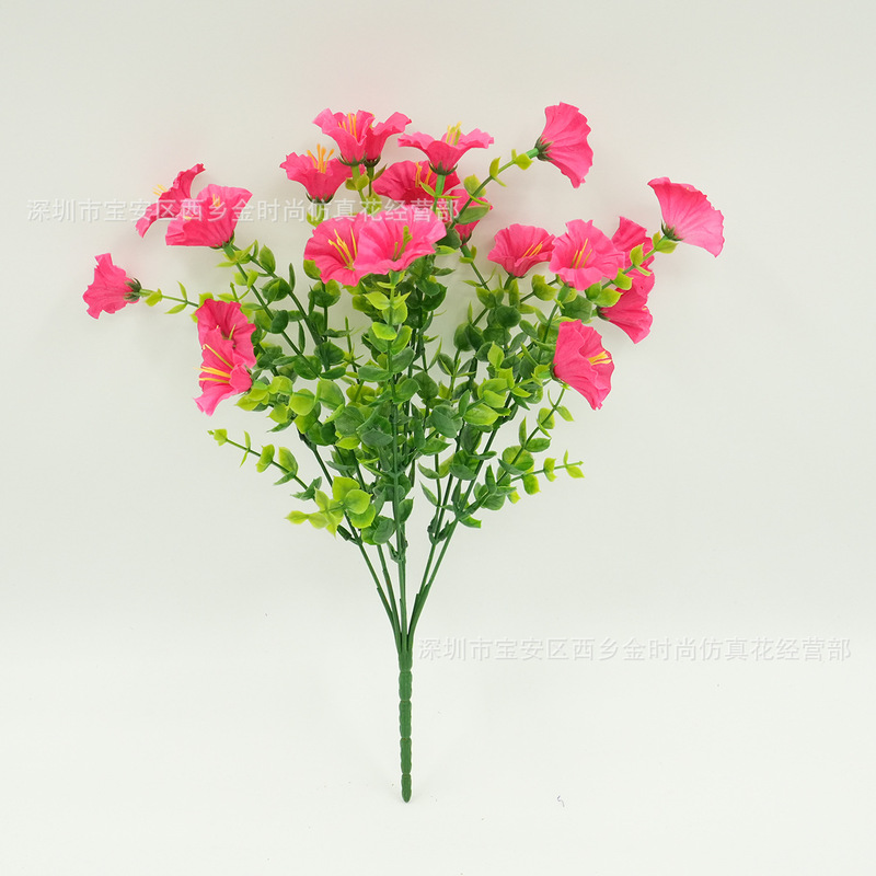 造花 7 フォークユーカリ朝顔模擬朝顔布花屋外家具装飾アクセサリー卸売|undefined