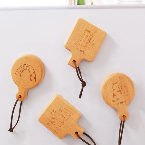 Creative bottle opener, wooden magnet, beverage beer bottle opener, customizable logo, home portable magnetic refrigerator magnet