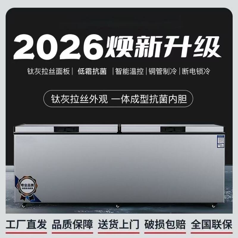 Large Capacity Commercial Horizontal Freezer Refrigerator Freezer Refrigerated Freezing Fresh-keeping Double Temperature Freezer Quick-freezing Energy-saving Freezer Large Capacity Commercial Horizontal Freezer Refrigerator Freezer Refrigerated Freezing Fresh-keeping Double Temperature Freezer Quick-freezing Energy-saving Freezer
