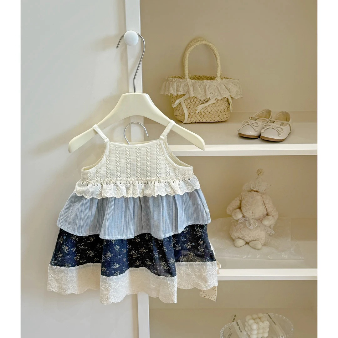 Celebrity hija viento ~ Vestido de niña vestido de verano vestido de princesa de estilo occidental para niña