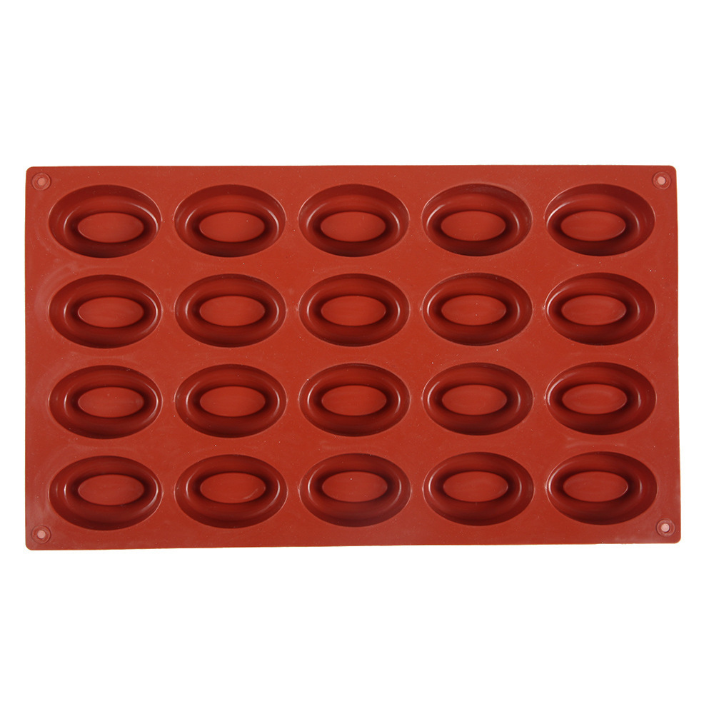 20 donuts elípticos 47 molde de silicona pastel helado pudín molde de postre jabón utensilios