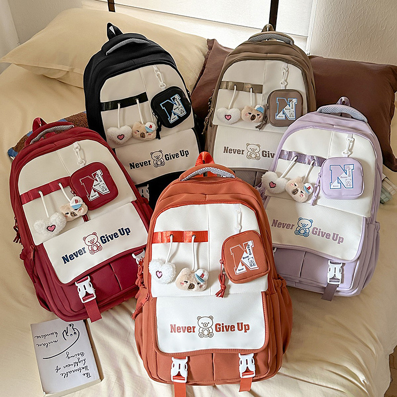 2025 nuevo estilo Mori ins de gran capacidad, alto valor, moda, lindo, simple y versátil, mochila para estudiantes de secundaria y preparatoria