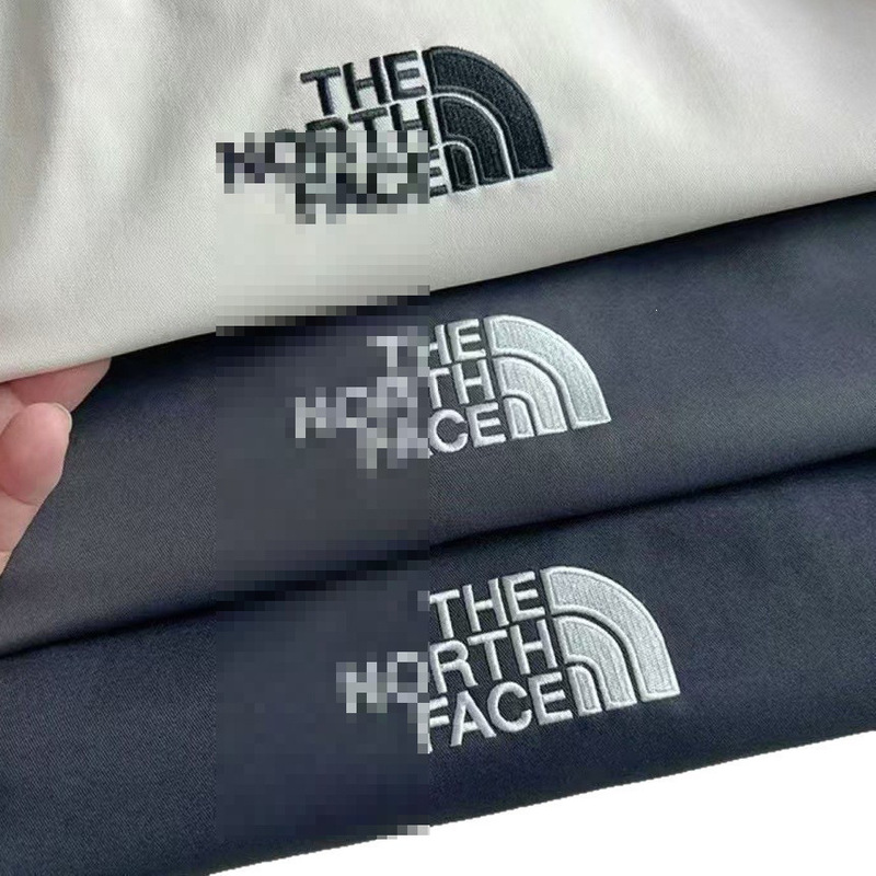Original the North Face Pure Cotton Embroidered Short-Sleeve T-Shirt, Crew Neck, Unisex, Breathable, Casual, Trendy, Summer, Factory Wholesale