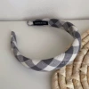 Gray blue rhombus 3CM hoop