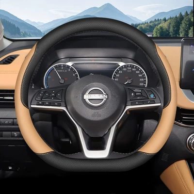 Steering Wheel Cover Four-Season Handlebar — Steering wheel cover - d-type-light-brown-ultra-thin-model-default