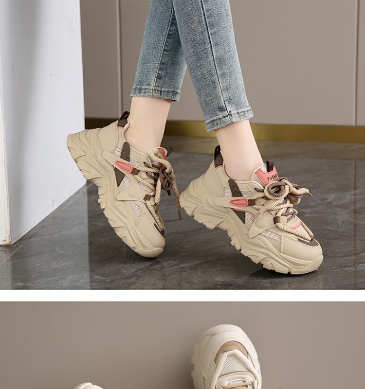 Chaussures de papa pour femmes, nouvelles chaussures à plateforme, chaussures de sport décontractées, chaussures d'étudiant polyvalentes, chaussures à semelles souples, chaussures de voyage antidérapantes_voghion.com