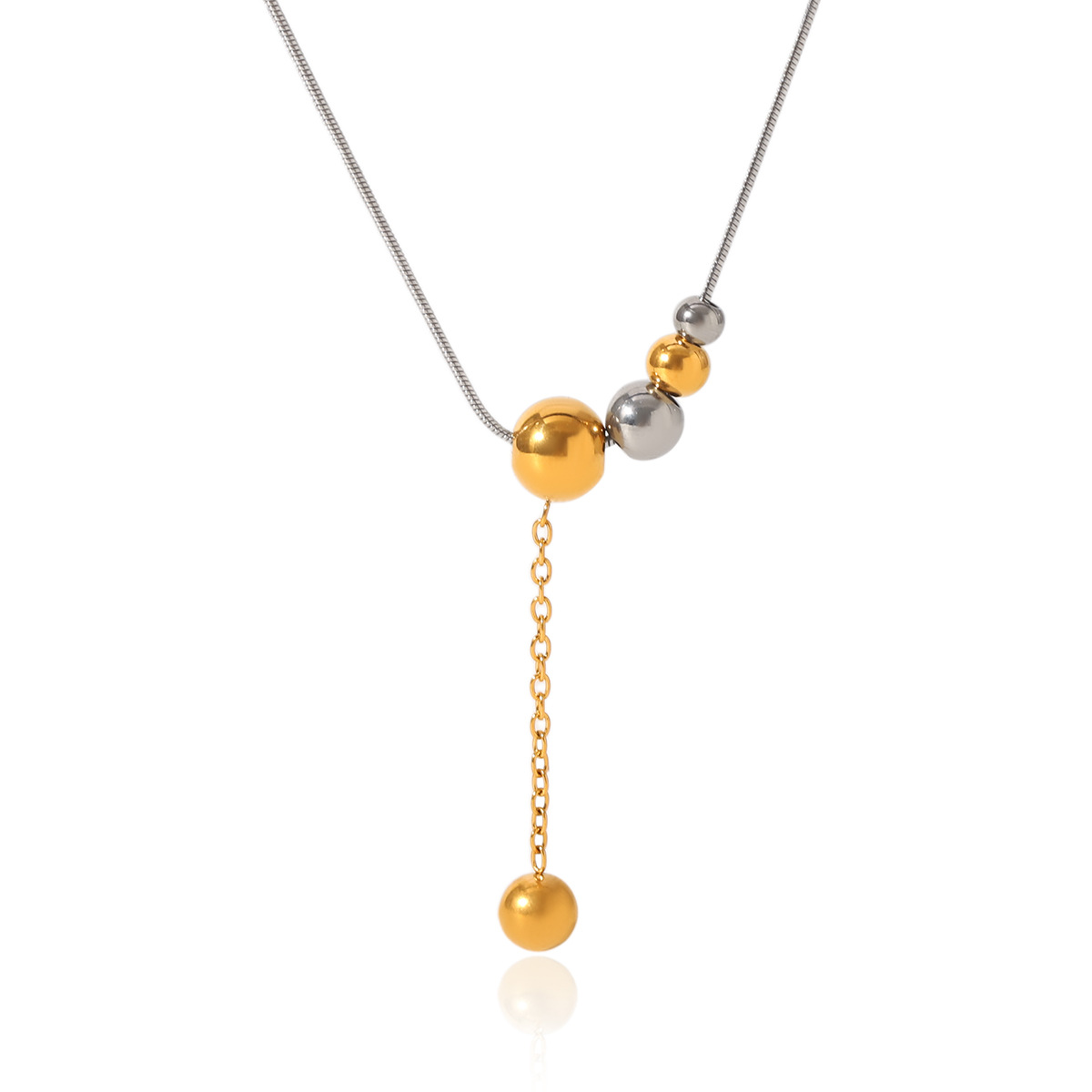 Casual, Daily Occasion PVD Coated Real Gold Plated Round 304 Stainless Steel Vintage Style Waterproof Non Tarnish 304 Stainless Steel Lobster Trigger Clasp Closure Double Layer Necklaces Pendant Necklace Necklace