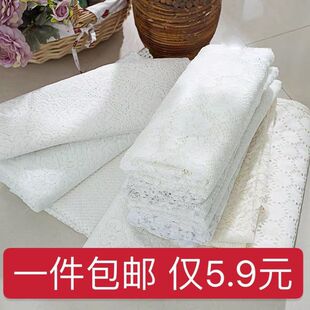 White Lace Fabric Stage Wedding Gauze Table Curtain Tablecloth Mesh Wedding Props Free Shipping Cross-Border