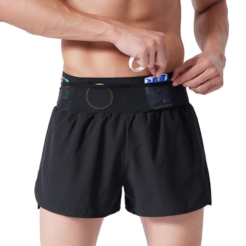 Summer thin running marathon three-point pants quick-drying elastic training sports shorts men's basketball fitness hot pants
