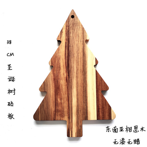 Cross-border Christmas tree cutting board restaurant meal board dinner plate sushi panel food bread tray creative decoration