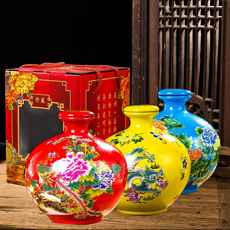 Керамический винный алтарь пять фунтов Керамическая винная бутылка Цзиндэчжэнь