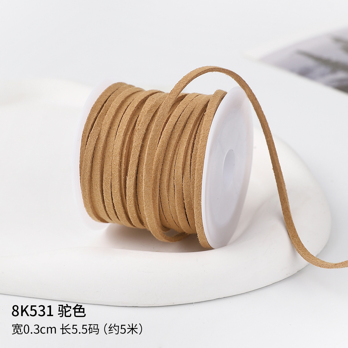 0.3cm cuerda de piel de ciervo gran rollo de cuerdas de lona de seda cinta de regalo caja de regalo embalaje de cinta de colores hecha a mano cuerda de tracción