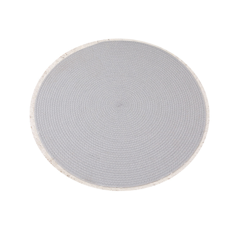 almohadilla de comedor redonda tejida mezclada una variedad de estilos almohadilla de comedor de aislamiento térmico almohadilla de comedor de césped de hierba para cocina doméstica almohadilla de aislamiento térmico