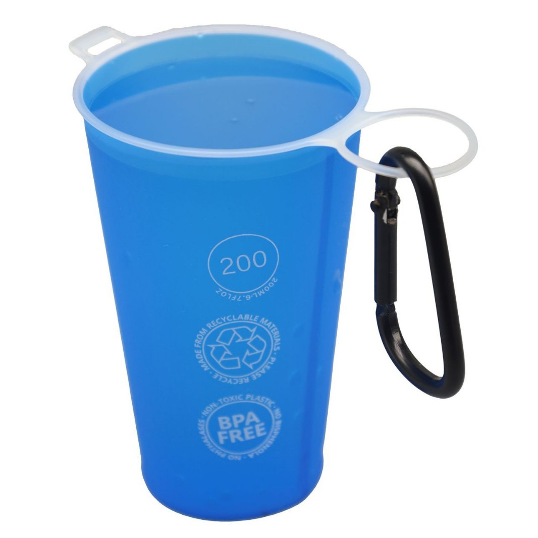 Customized Cross-Border Outdoor Camping Water Cup, Outdoor Sports Marathon Running Foldable Portable Soft Water Bottle 200m