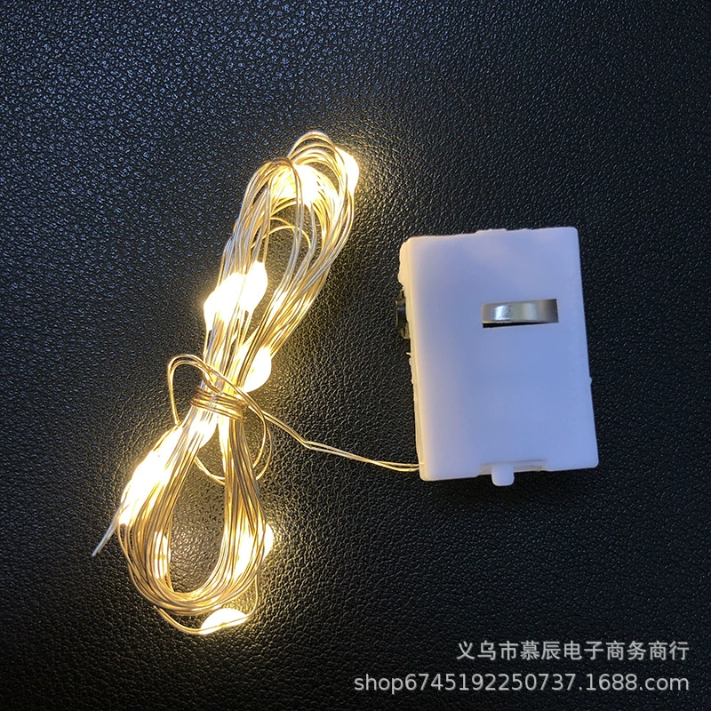 LED-гирлянда три-щит с мигающей световой линией, маленький белый ящик со светом, бокс, цветочный подарок ко дню святого Валентина, завесной гирляндный провод