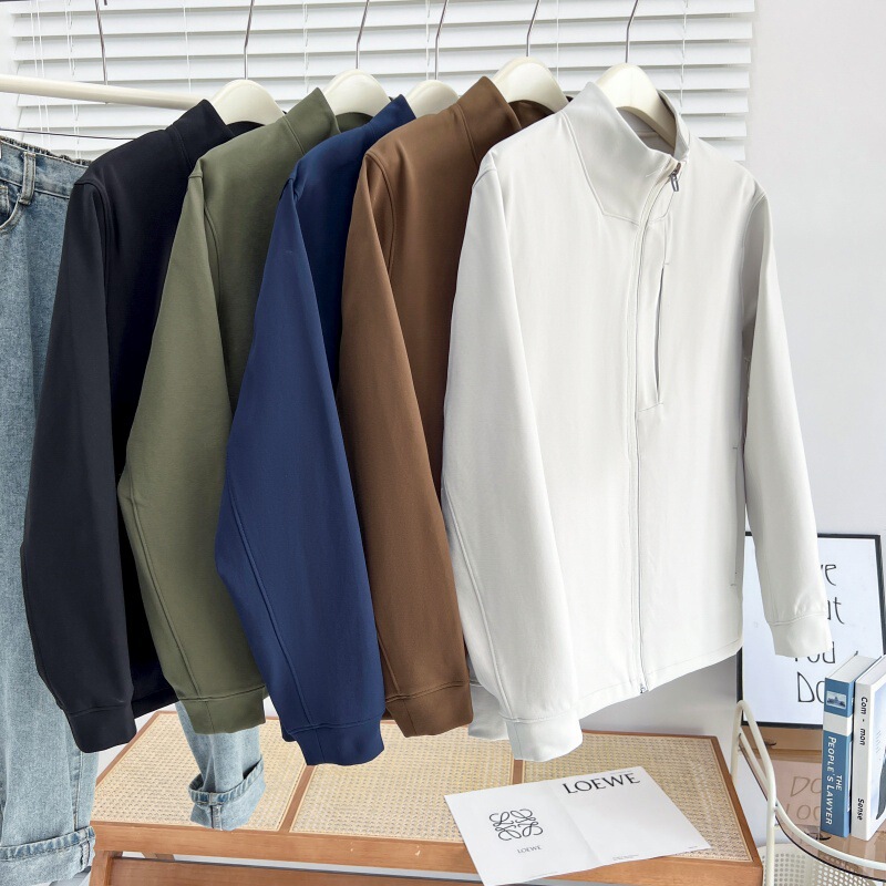 Lul Same Style Four-Way Elastic Small Stand Collar Commuter Zipper Jacket Urban Outdoor Men's Casual Jacket Jacket