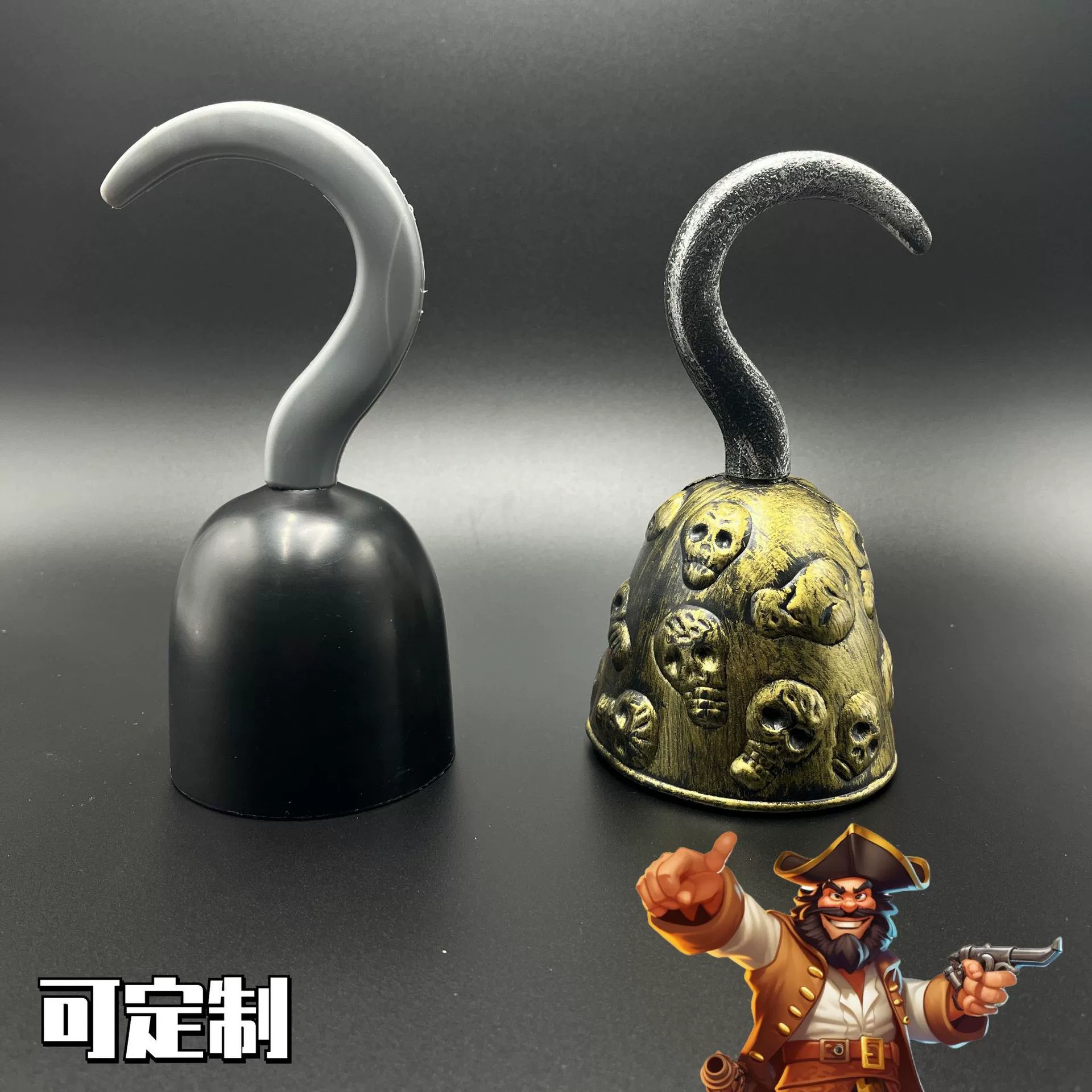 Заводская оптовая продажа игрушечных реквизитов для Хэллоуина: пиратский крюк из пластмассы, антикварный, для вечеринок, танцев, косплея.