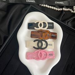 鸭嘴夹女醋酸高级新款发饰简约字母CC时尚洋气夹减龄少女发夹头饰