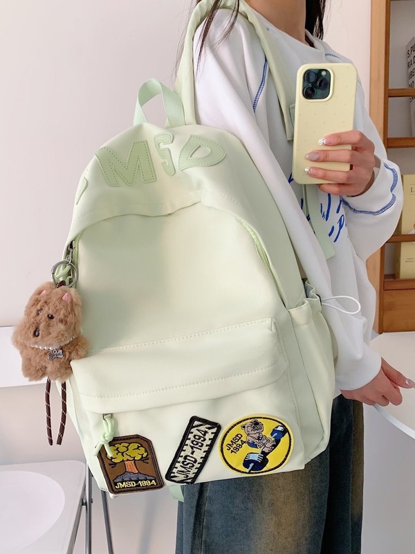 双肩包初中生大容量校园休闲书包男女户外简约运动旅行背包电脑包|undefined