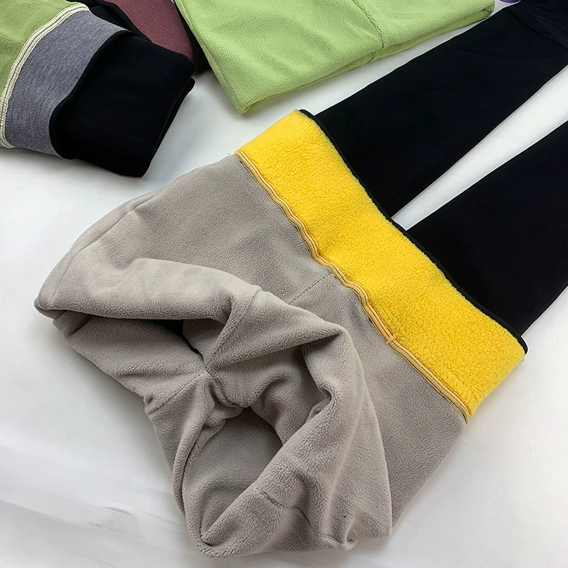 550 г женская верхняя одежда леггинсы на флисовой подкладке утолщенные зимние двухслойные позиционирующие опоры для талии Передняя линия промежности маленькие черные брюки для похудения