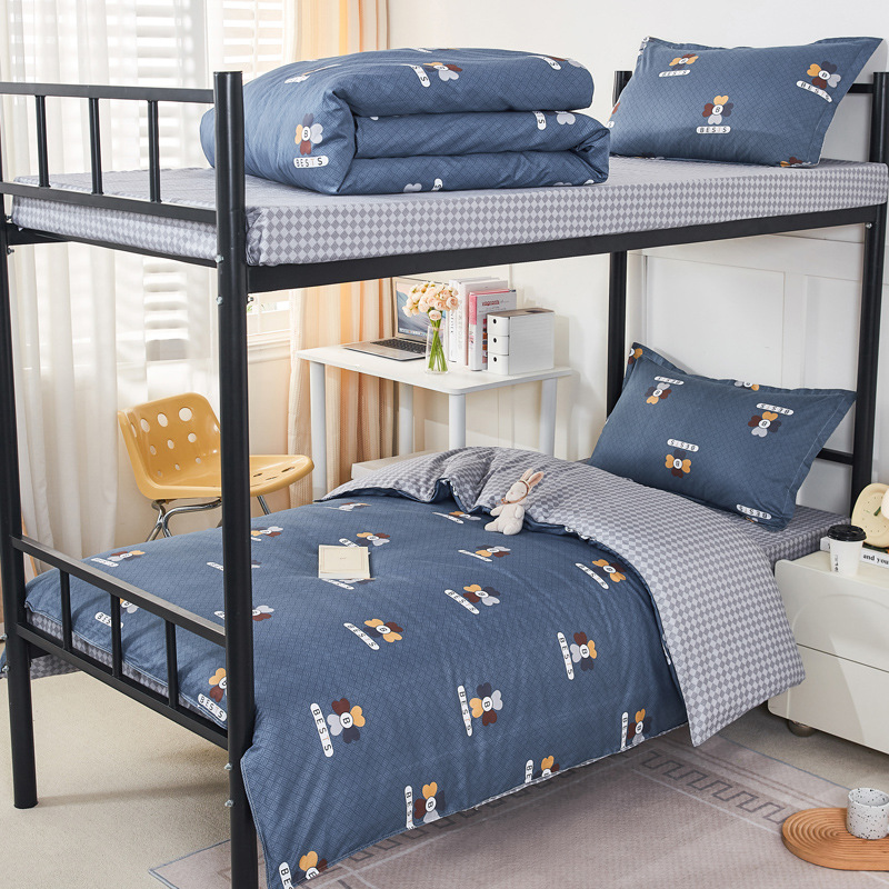 Nuevo conjunto de tres piezas de algodón para estudiantes dormitorios de seis piezas de algodón para estudiantes dormitorios de cama al por mayor