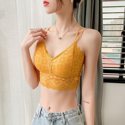 抹胸内搭蕾丝美背吊带网红新款内衣女裹胸打底防走光小背心式文胸