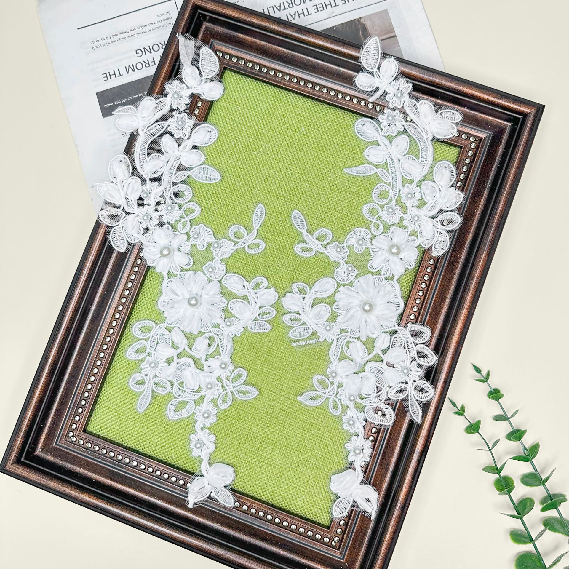 bordado tridimensional encaje flor decal perla decoración de ropa parche DIY accesorios de ropa