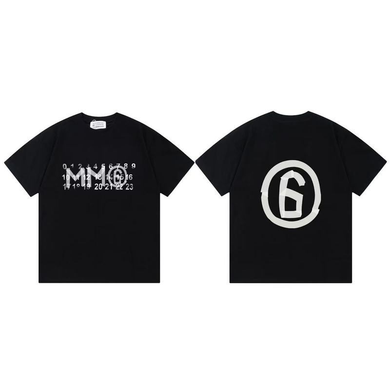 国境を越えたファッションのメイソンmargieraマギラプリントMM6純綿男女同一タイプtシャツの代理|undefined