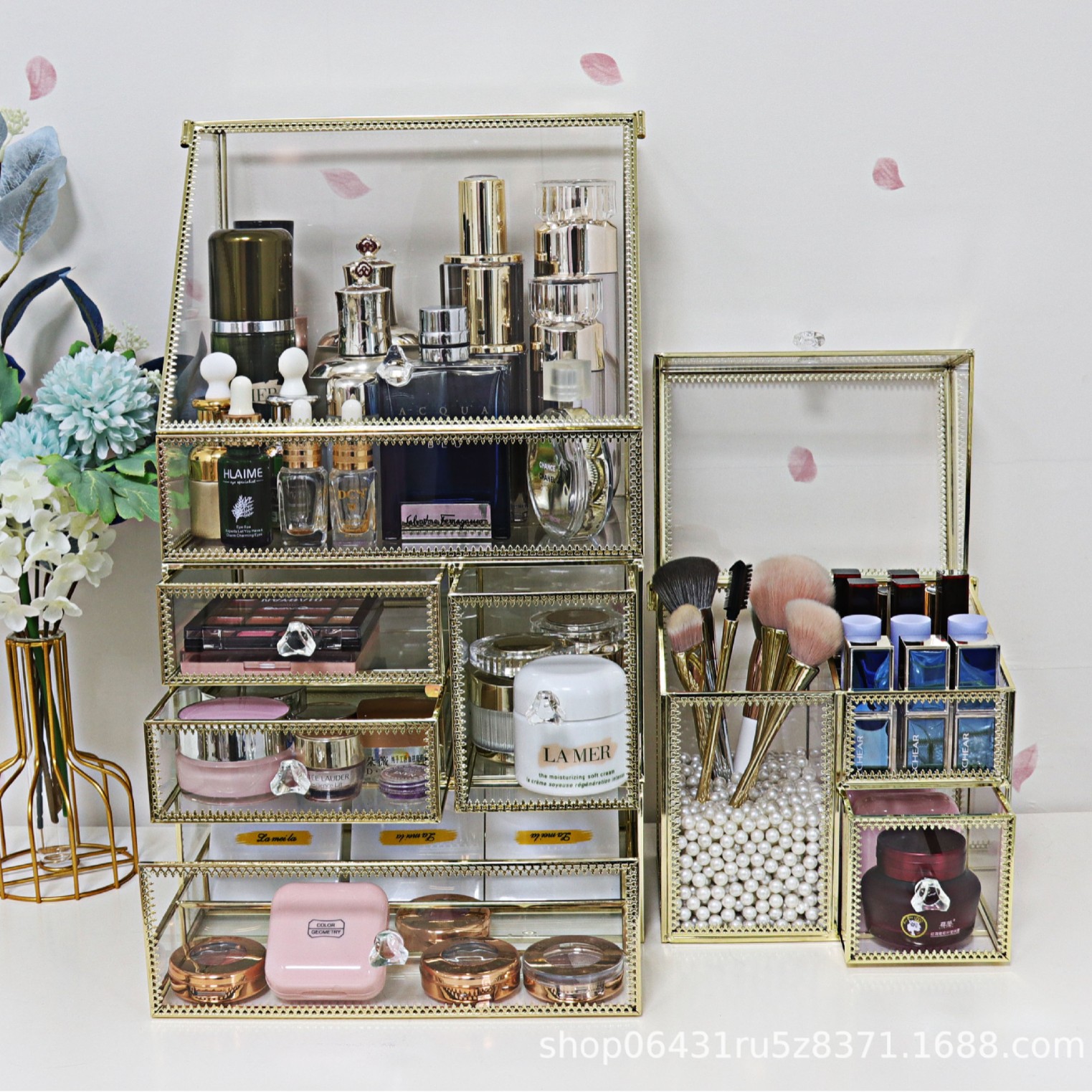 사다리꼴 상자 + 다기능 펌핑 + 단층 파우더 박스 + 쓰리인원