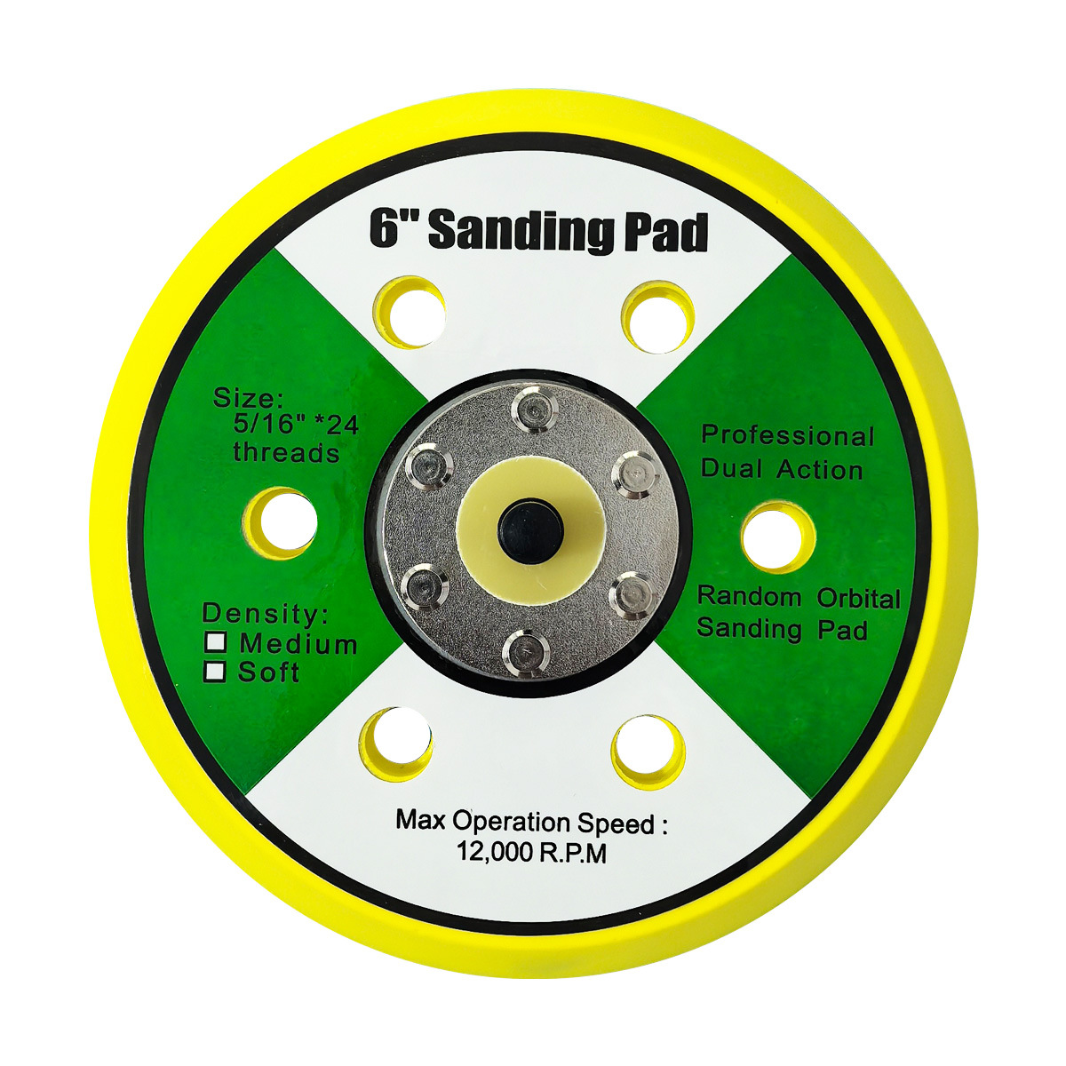厂家批发4寸5寸6寸气动打磨机底盘配件植绒砂纸盘干磨机抛光盘