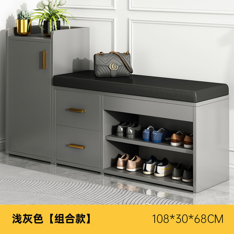 一体入户收纳鞋架换鞋凳门口可坐多层进门穿鞋凳家用客厅轻奢鞋柜|undefined