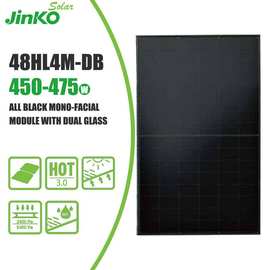 晶科英文长线全黑450W 455W 460W 高效太阳能发电板现货原厂直发