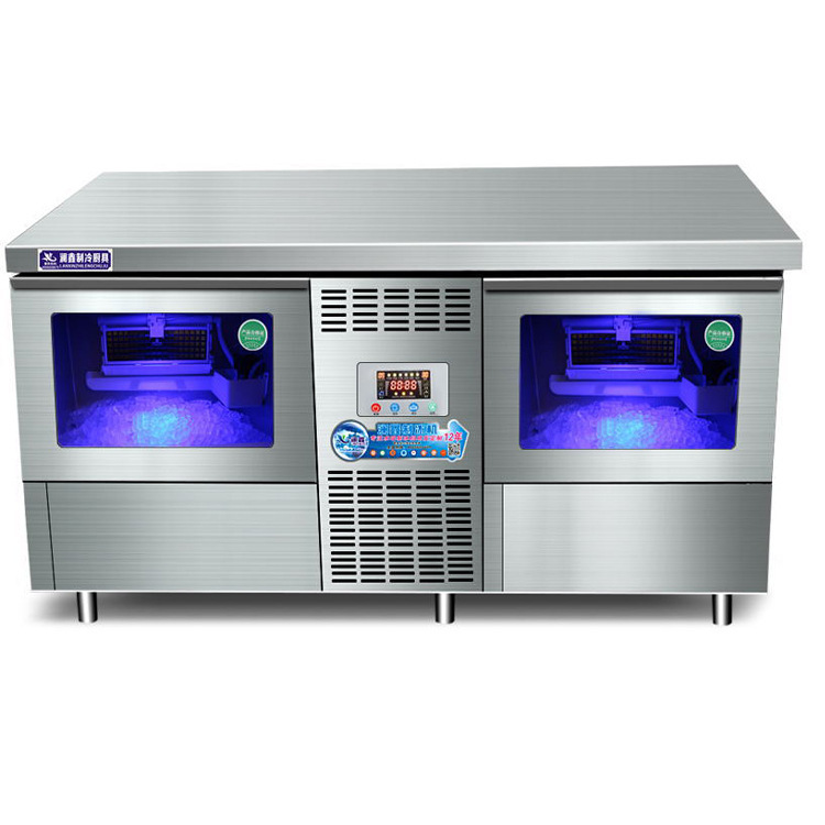 Commercial Ice Maker for Water Bars, 25Kg-120Kg Ice Maker for Milk Tea, Hotel, and Small Water Bars, Export Model