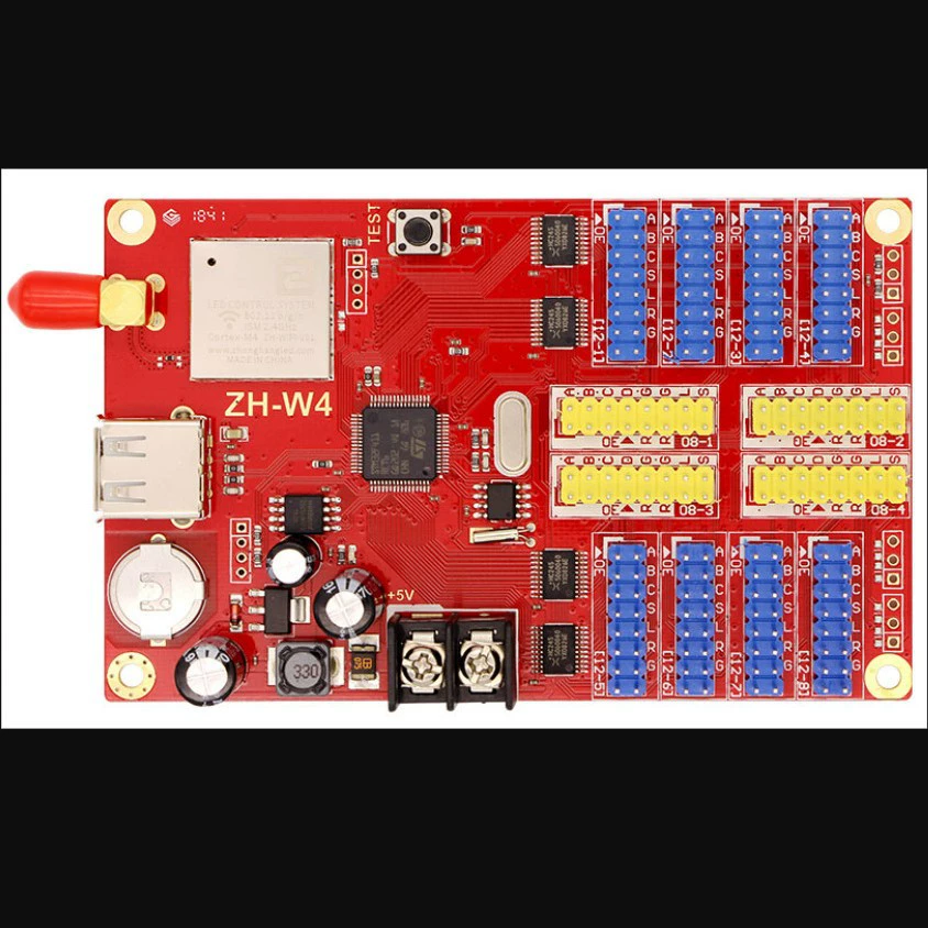 AVIC ZH-W4 Светодиодный рекламный экран Контрольная карта U Диск + WIFI Одноцветный